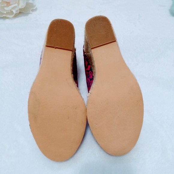 C LABEL PAISLEY PINK NAVY ESPADRILLES SIZE 5.5 - Picture 12 of 15